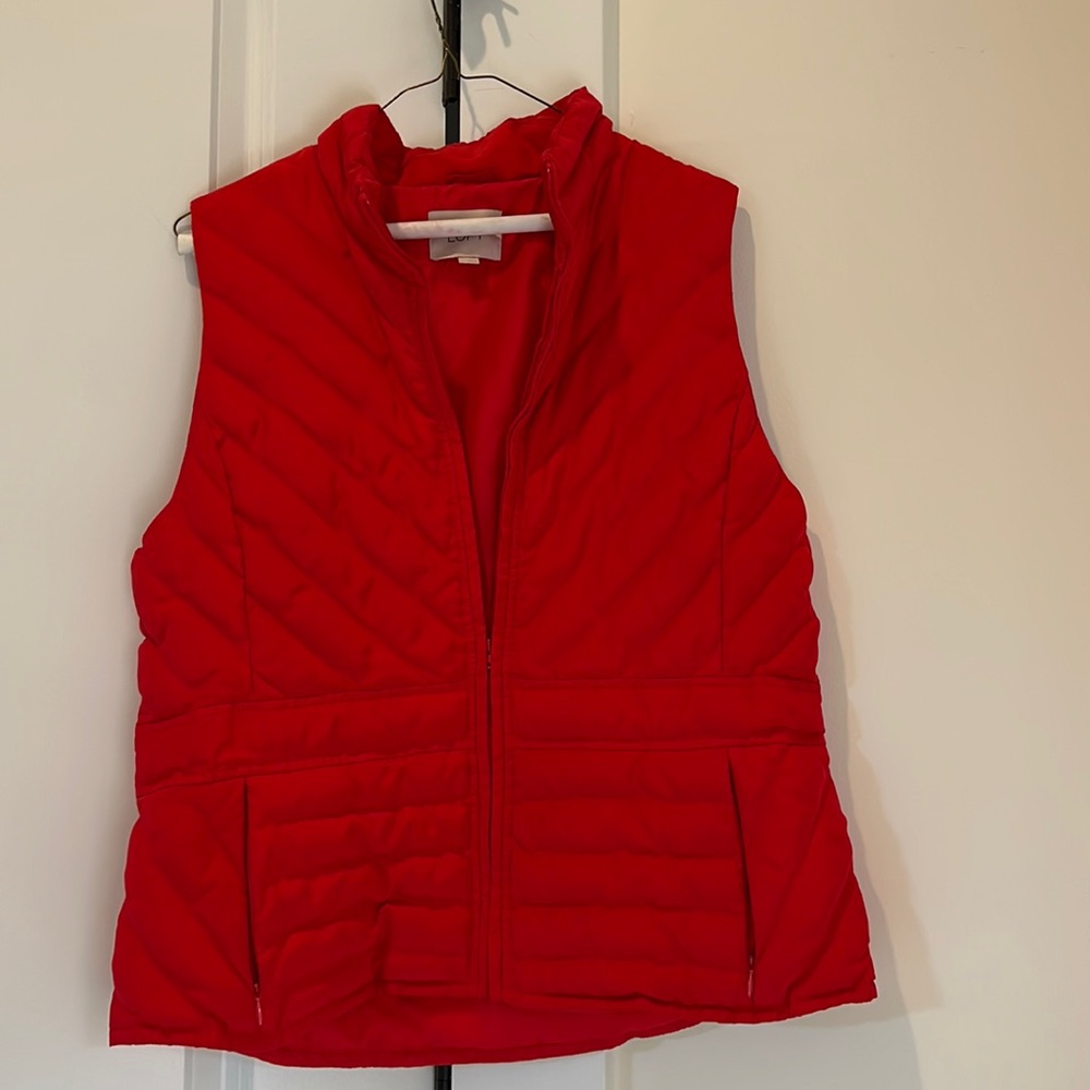 Loft red vest.  Excellent condition.
